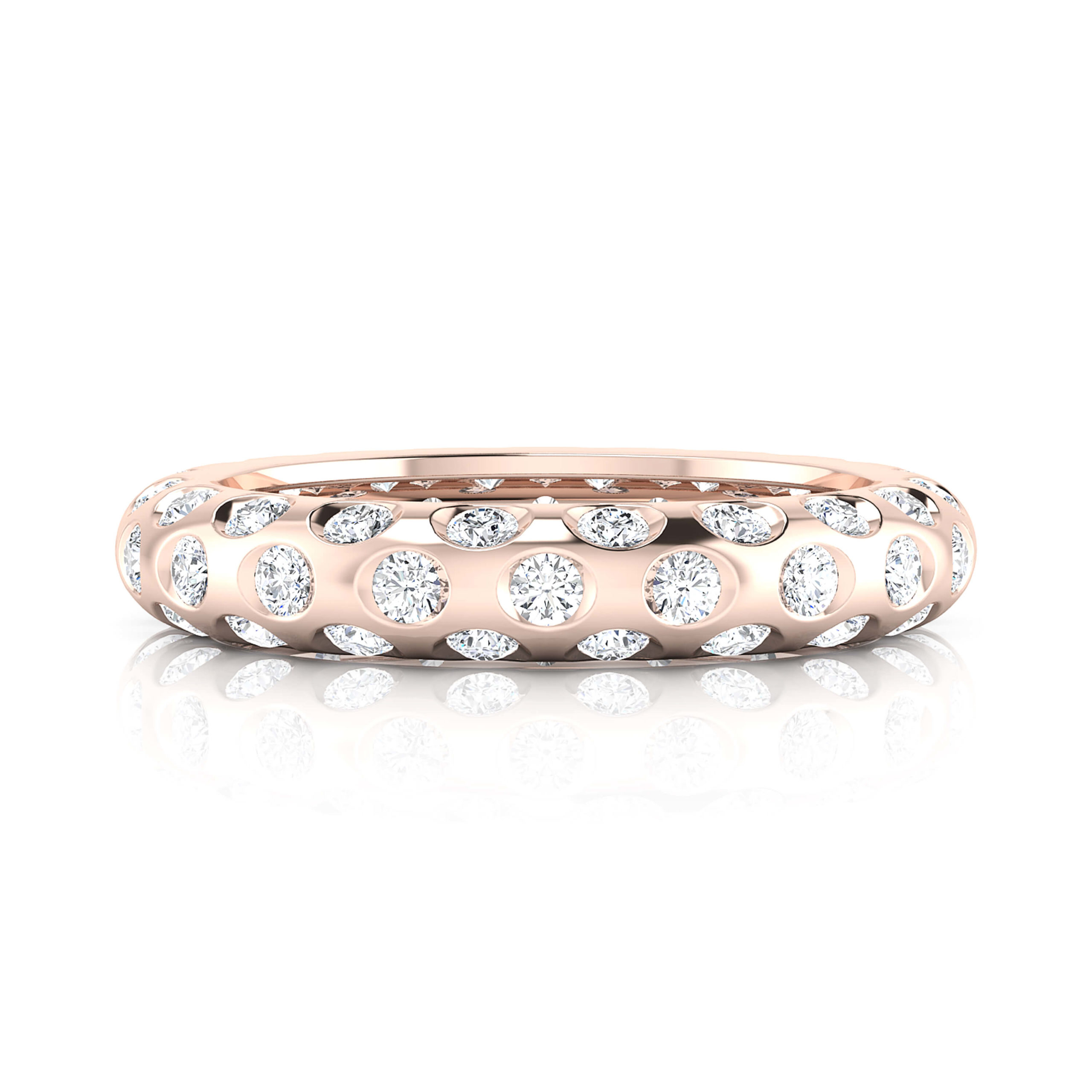 comprar anillos con diamantes oro rosa