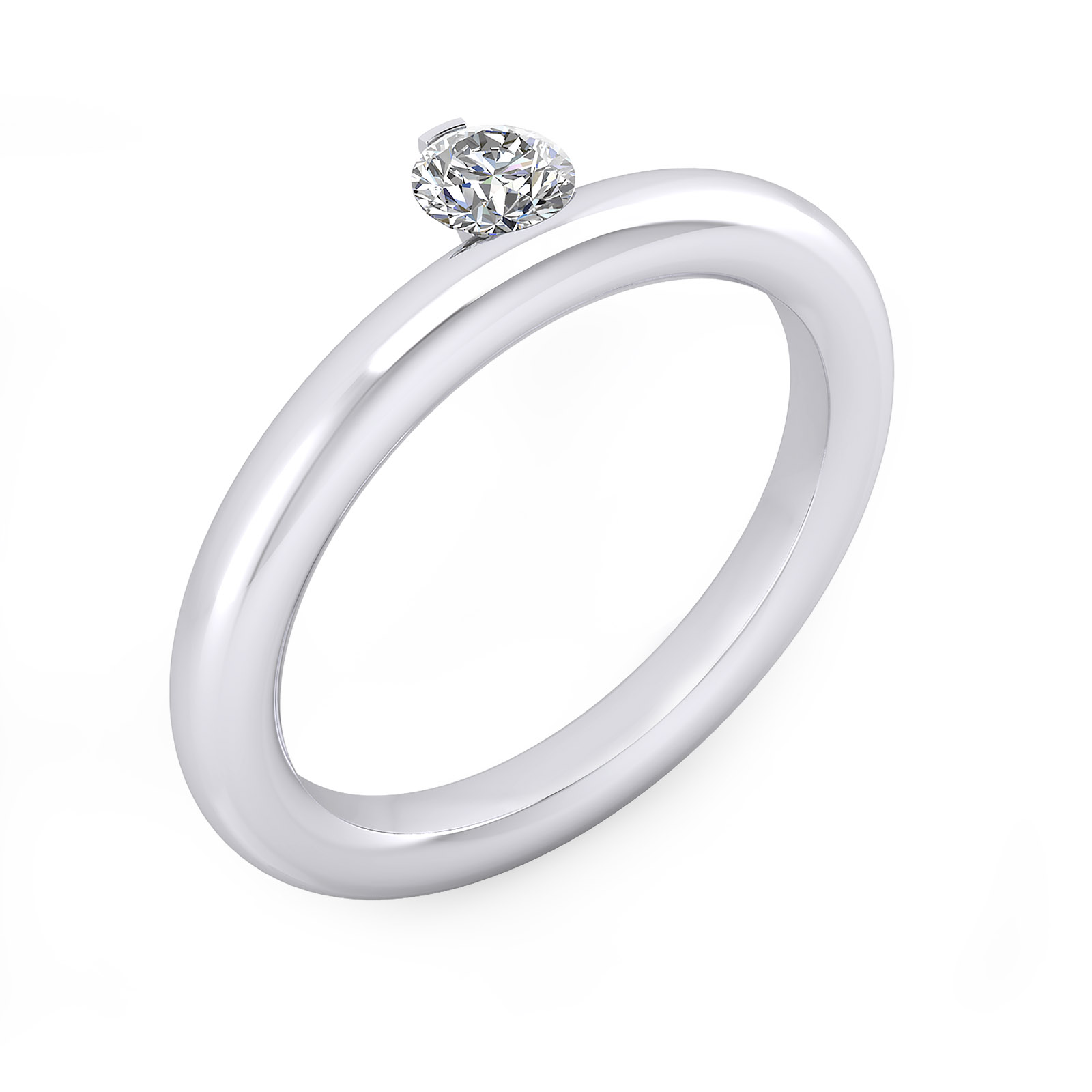 White gold engagement rings central diamond