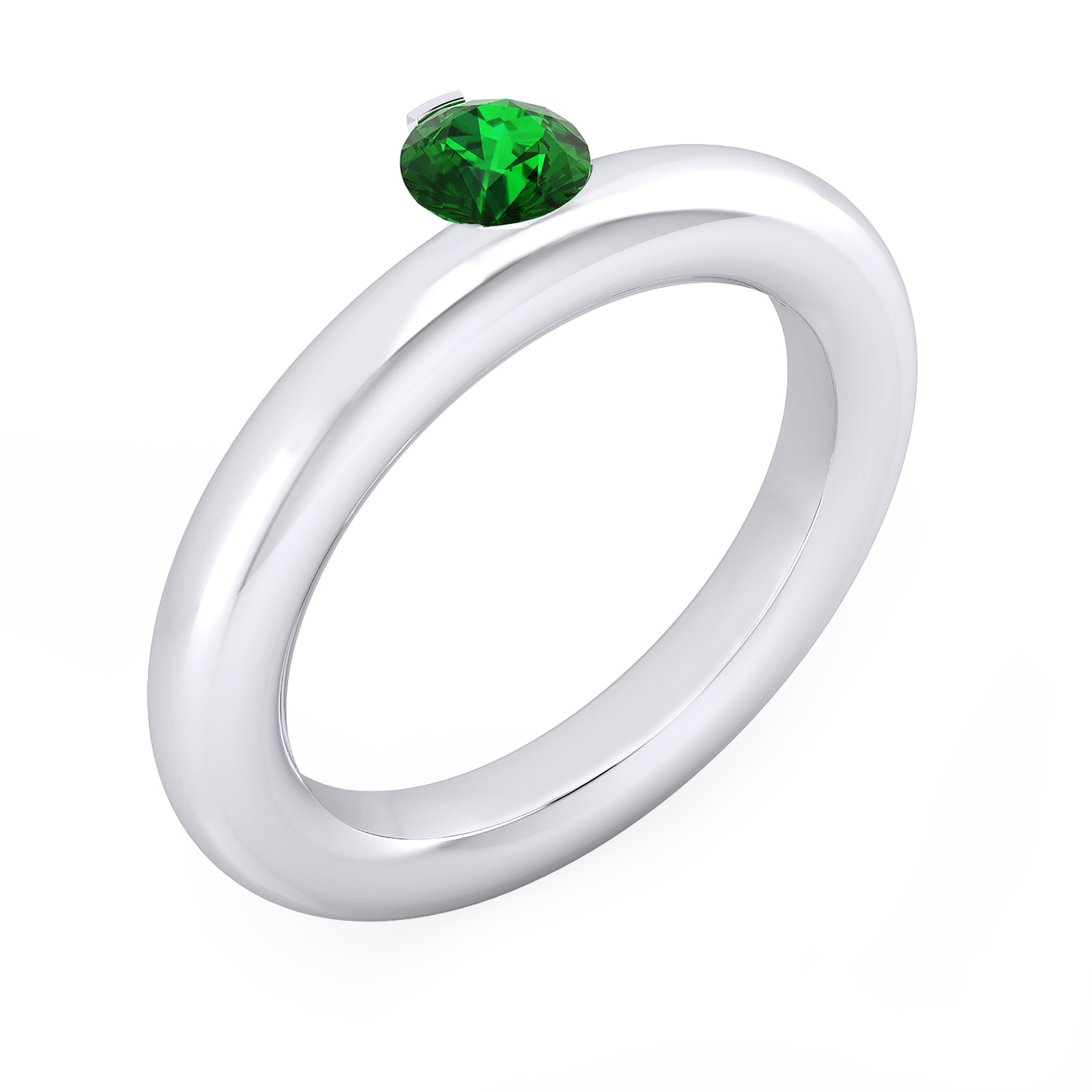 White gold engagement rings natural emerald