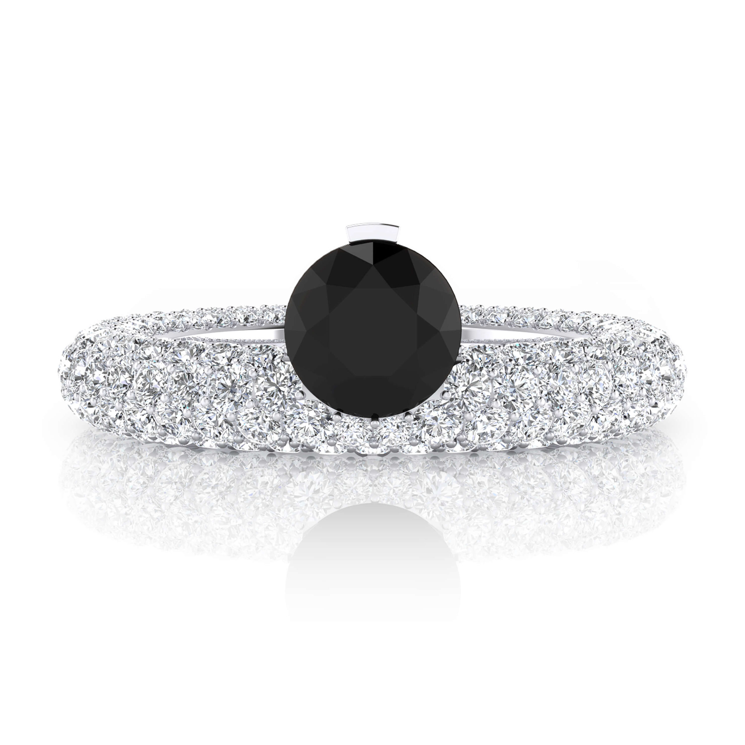 anillos con diamantes negros