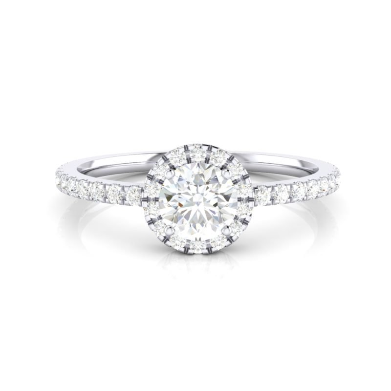 anillos de compromiso halo de diamantes
