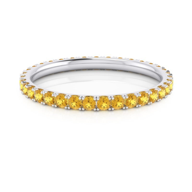 anillos de oro con zafiros amarillos